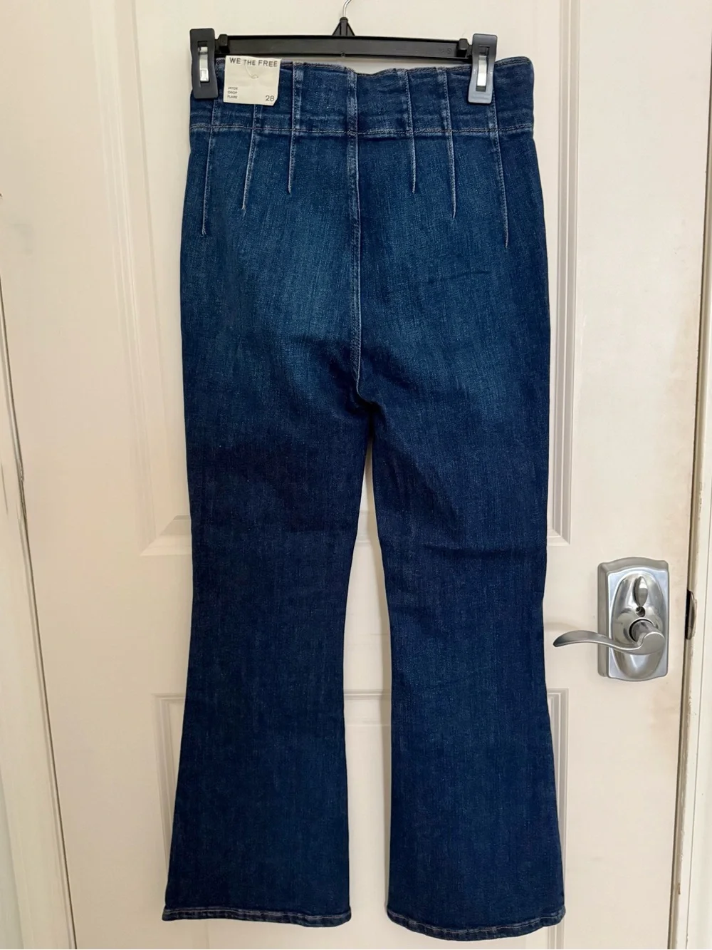 Free People We The Free Jayde Crop Flare Dark Blue Jeans Size 28